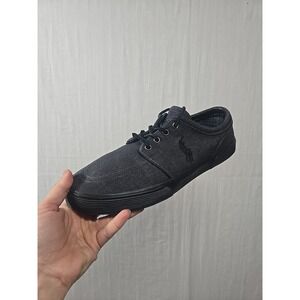 Polo Ralph Lauren‎ Faxon Low Sneakers MENS 10D Denim Canvas Low Top Boat Shoes
